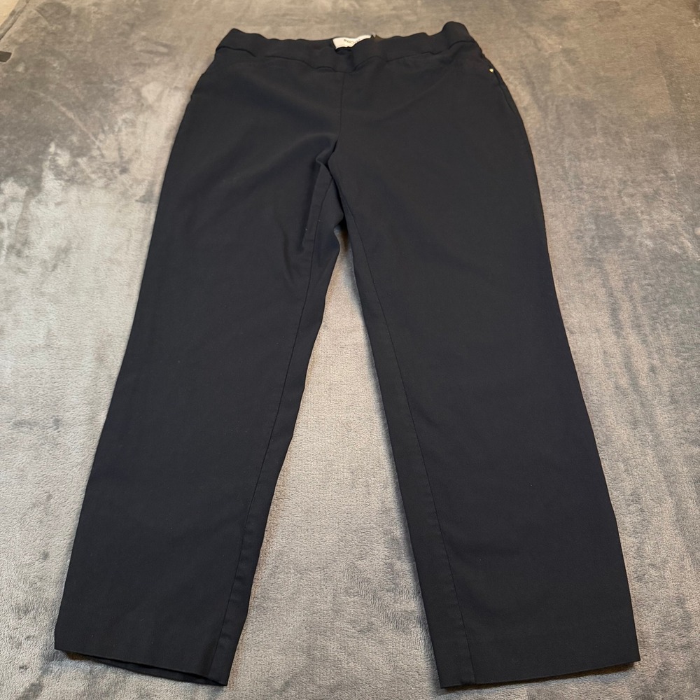 Briggs Pull On Dress Pants Womens Size 12 Black Stretch Comfort Workwear